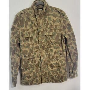 William Rast Jacket Mens Medium Camo Camouflage Field Utility Pockets Cargo Hood